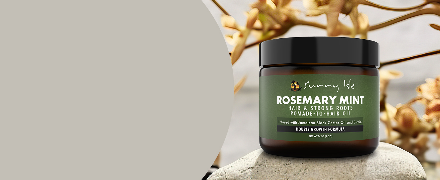 Sunny Isle Rosemary Mint Hair & Strong Roots Pomade-To-Hair Oil 5oz How to use