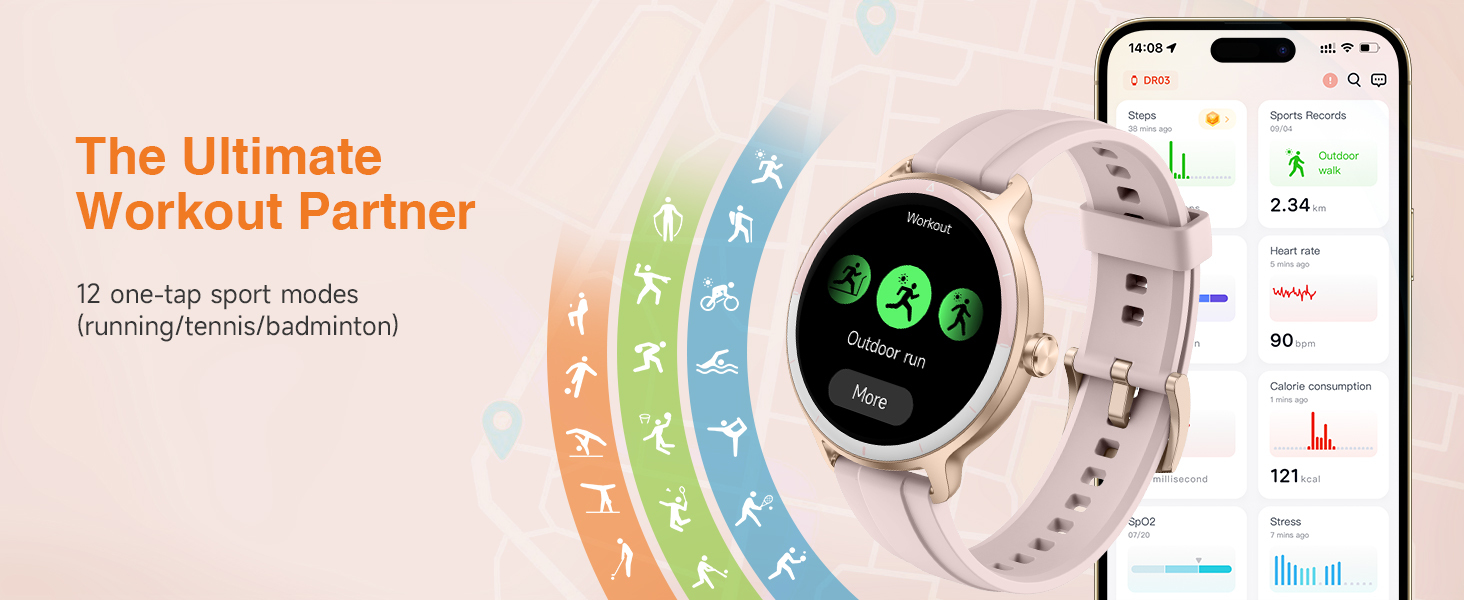 smart watch 100+ sports modes