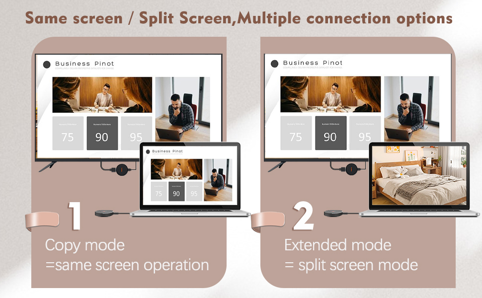 Chromecast, Leelbox Inalámbrico Display Dongle Ultra HD 4K Receptor, Wi