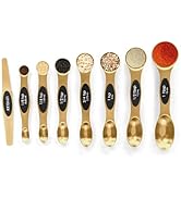 Magnetic Measuring Spoons Set Stainless Steel with Leveler, Stackable Metal Tablespoon Measure Sp...
