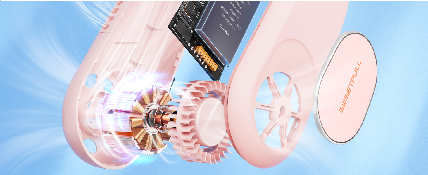 SWEETFULL Portable Neck Fan Bladeless Personal Fan 5000mAh