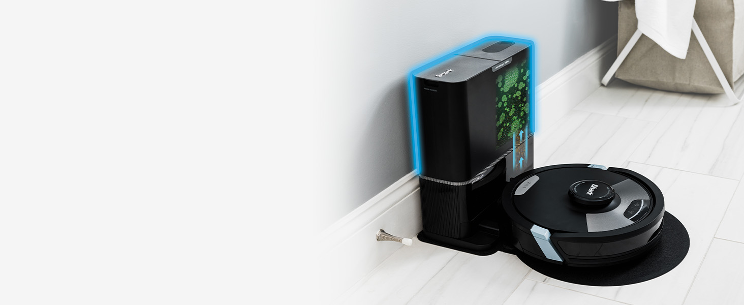 Shark AI Ultra Aspirateur Robot Laveur 2 en 1, Technologie Anti Êmmelement et Lavage Sonique