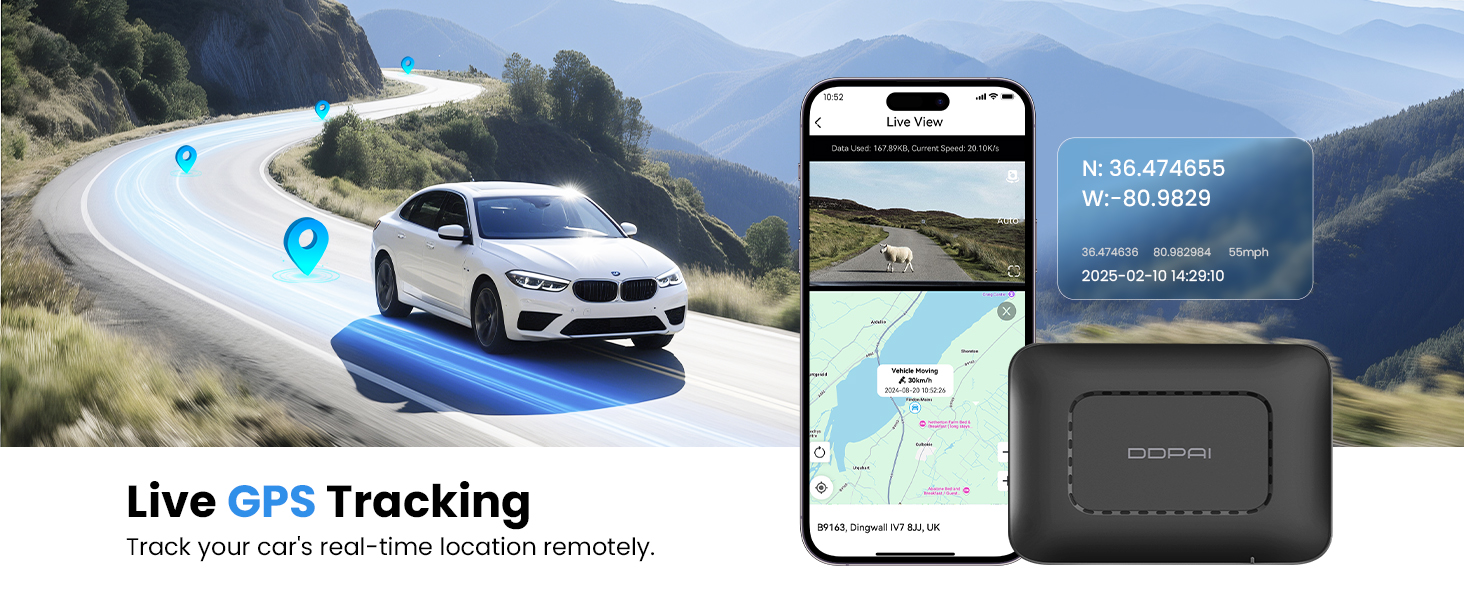 DDPAI 4G Cloud Box – Module 4G pour Dashcam avec Alerte et Cloud 4 Real-time GPS
