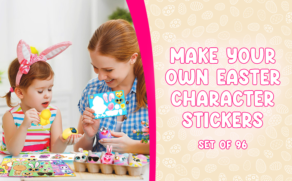 Make Your Own Easter Character Stickers