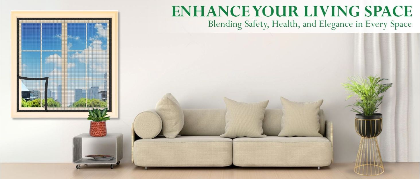 Woodluck 120 GSM Fiberglass Mosquito net for Windows ColourBlack (Size