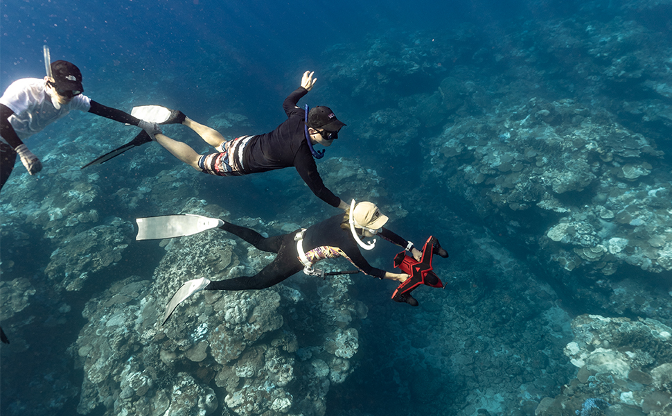 F2 Sottomarino Scooter, Dual Motors SCOOTER SEA with camera support and children's support for children/adults, waterproof water scooter waterproof for the adventures of Sea Snorkeling Snorkeling (green) 13 6