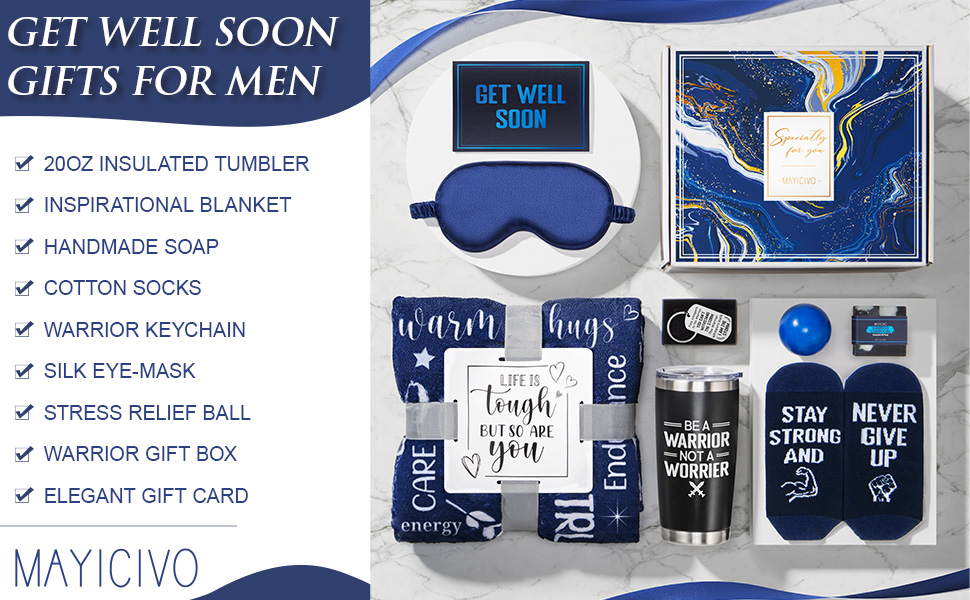 Get Well Soon Gifts for Men, After Surgery Cancer Gifts for Men Chemo Care Package