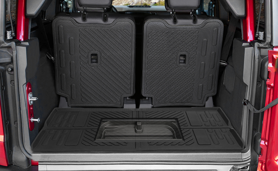 ford bronco 2-door cover set back seat cover cargo liner crago lower mats with floor mat4