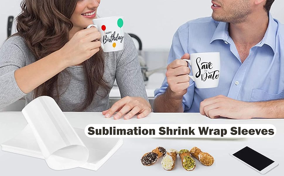 50Pcs Shrink Wrap for Sublimation Tumblers Cup Sleeve