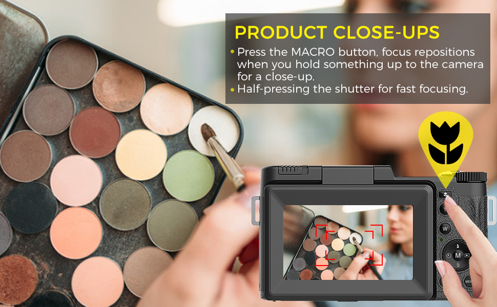 Digital Camera with Creator Accessory Kit 48MP 4K Video Camera for Vloggers Remote