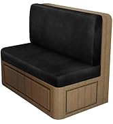 Leather Look RV Dinette Cushion Covers, Stretch Camper Cushion Slipcovers for Travel Trailer Couc...