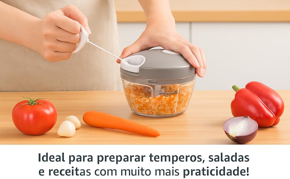 processador de alimentos portátil; mini picador de alimentos manual; fatiador de alimentos manual