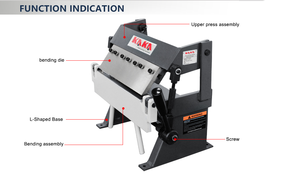 KAKA INDUSTRIAL Box and Pan Brake,12-Inch 20-Gauge Capacity