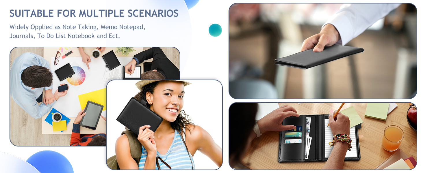 Small Notepad 4x6 Inch Holder Set 8 Pcs Notepads Pen Holder with 30