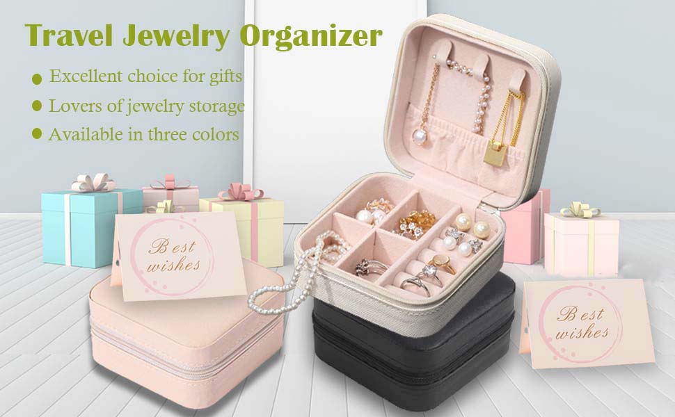 CIPIDI Bridesmaid Gifts Jewelry Box,4 Pcs Bridesmaids Proposal Travel
