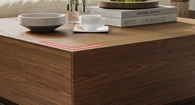 Solid Wood Veeners Coffee Table natural texture