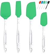 M KITCHEN WORLD Silicone Spatula for Cooking 4 Pieces - Rubber Spatulas Heat Resistant, Baking Sp...