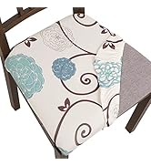 SearchI Seat Covers for Dining Room Chairs Stretch Printed Chair Seat Covers Set of 4, Removable ...