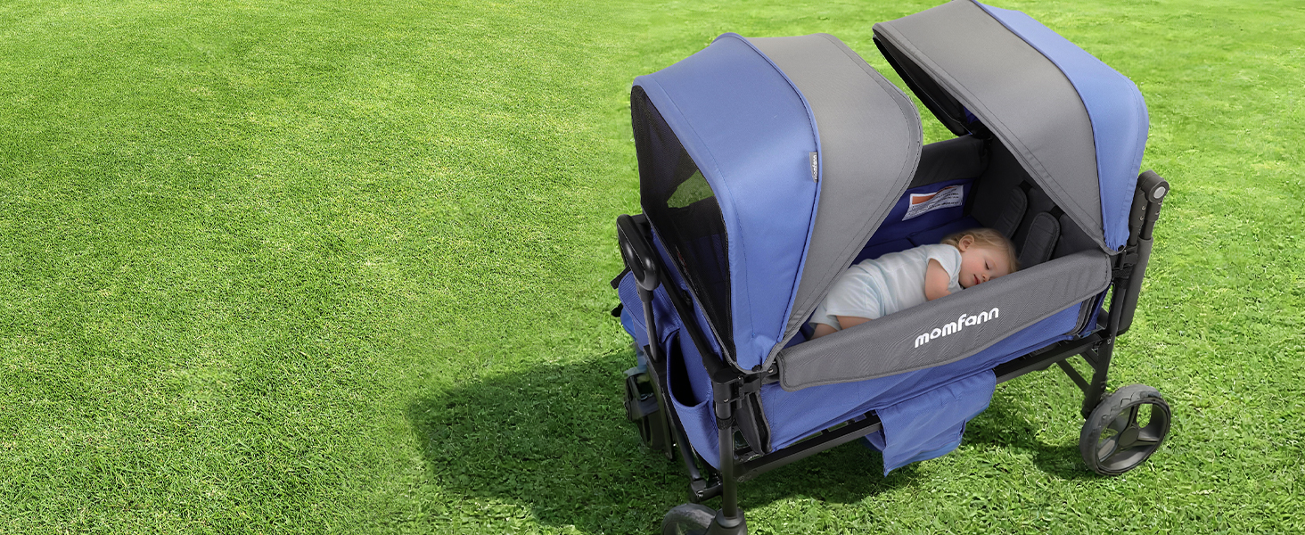 Stroller Wagon for 2 Kids with Canopy
