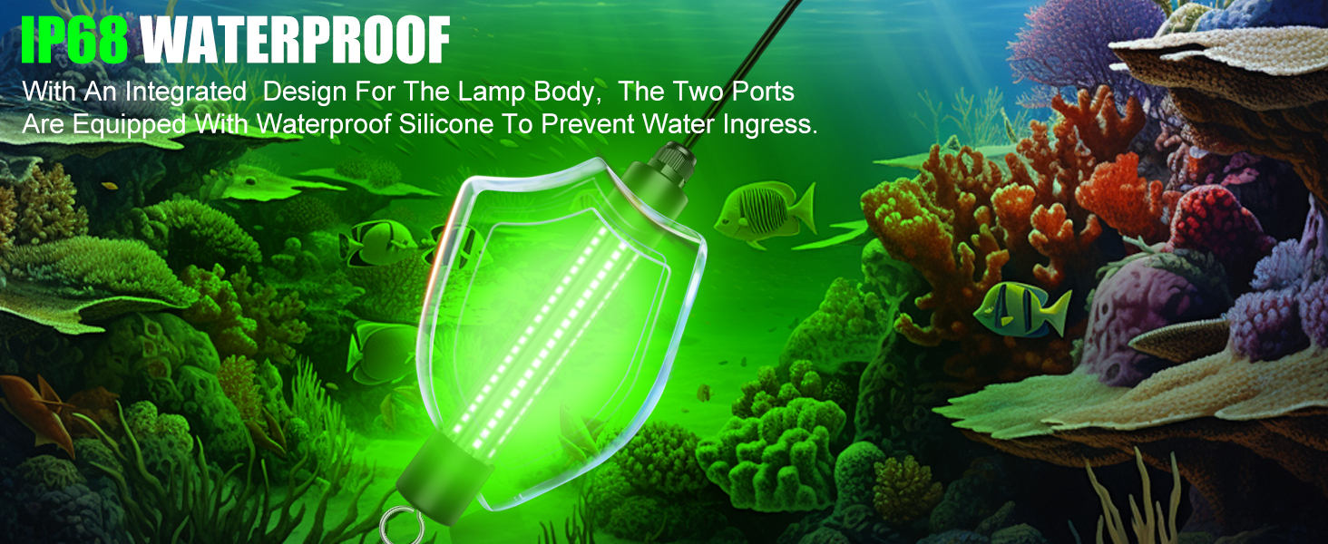underwater green fishing light