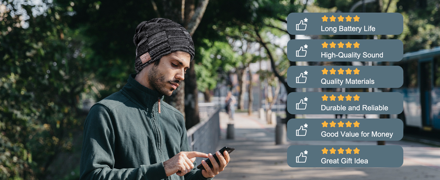 The Greatfine Bluetooth beanie combines fashion with functionality