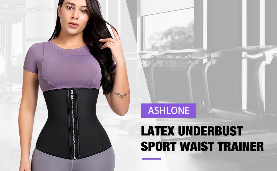 ashlone latex waist trainer corset
