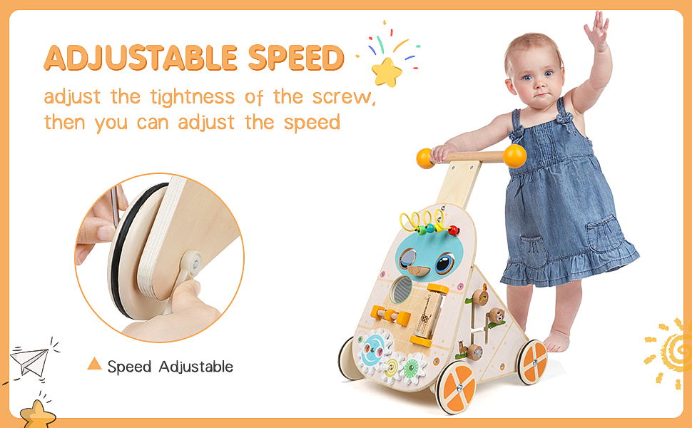 Jacootoys Wooden Activity Walker