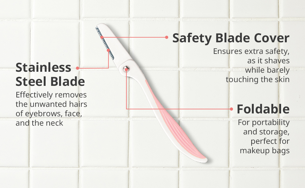 Dorco Shai Foldable Eyebrow & Facial Razor for Women Safest & Easiest