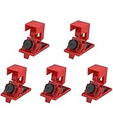 HiLKCO Circuit Breaker Lockout Device 120/277 Clamp-on Single Pole Breaker, Loto Station Safety L...