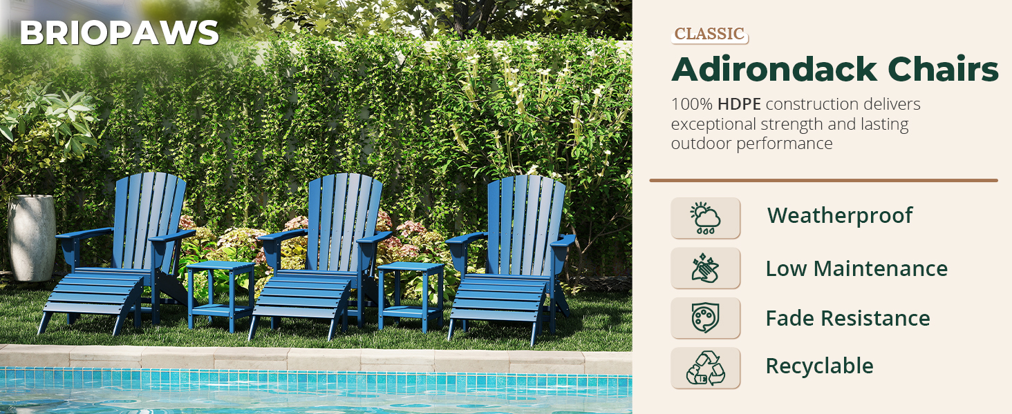 Extra wide adirondack