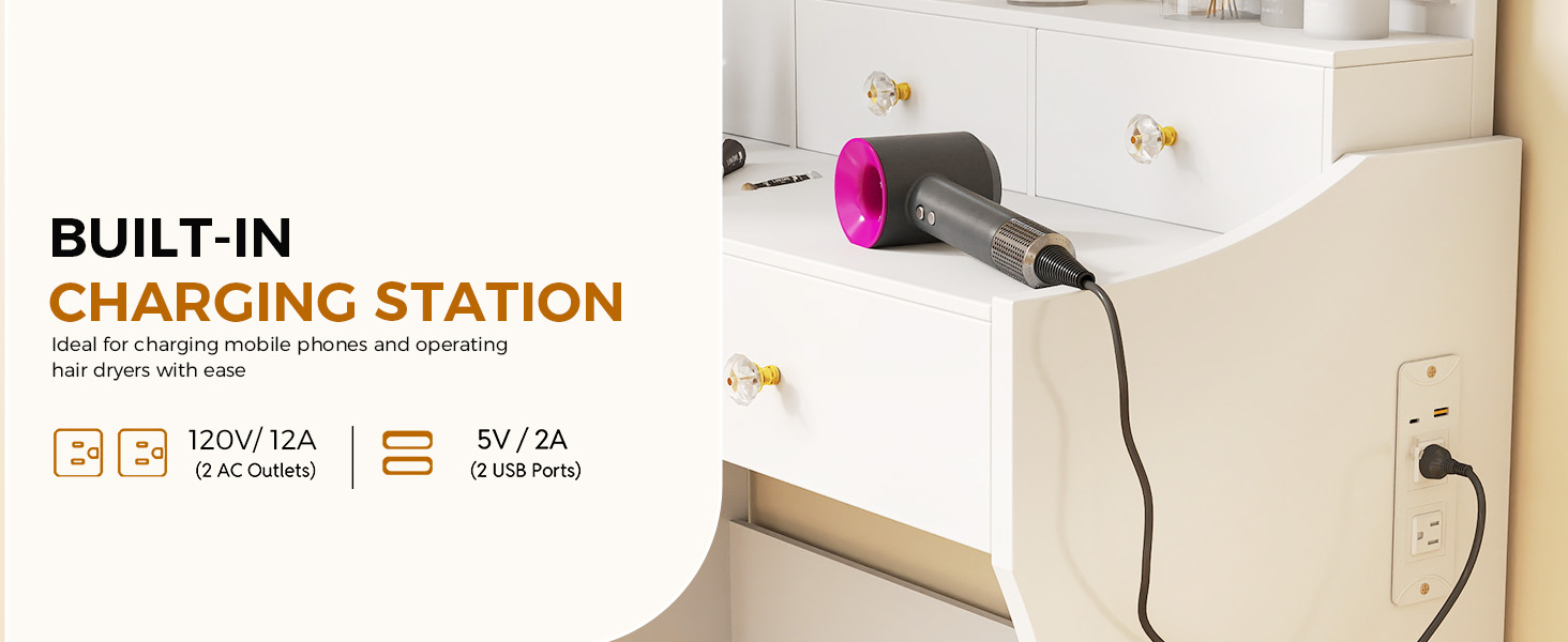 Vanity Desk with Mirror