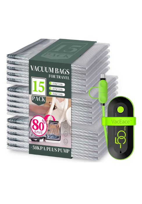 Travel Vacuum Storage Bags with USB Electric Pump