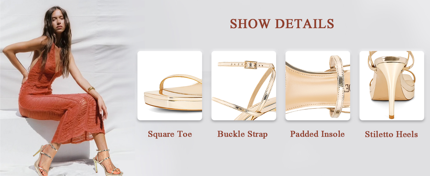 gold heels for women