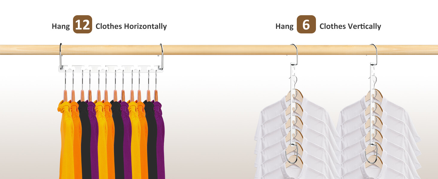 ZEDODIER 8 Pack Space Saving Hangers, Metal Magic Hangers