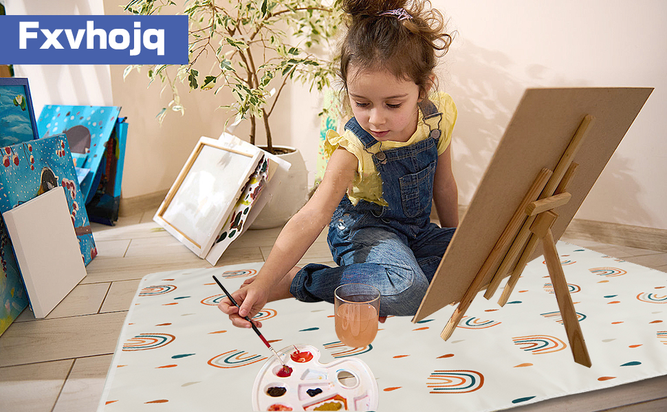 Baby Dining Chair Mat Under High Chair Floor Mat 43×43in AntiSlip Waterproof Multipurpose