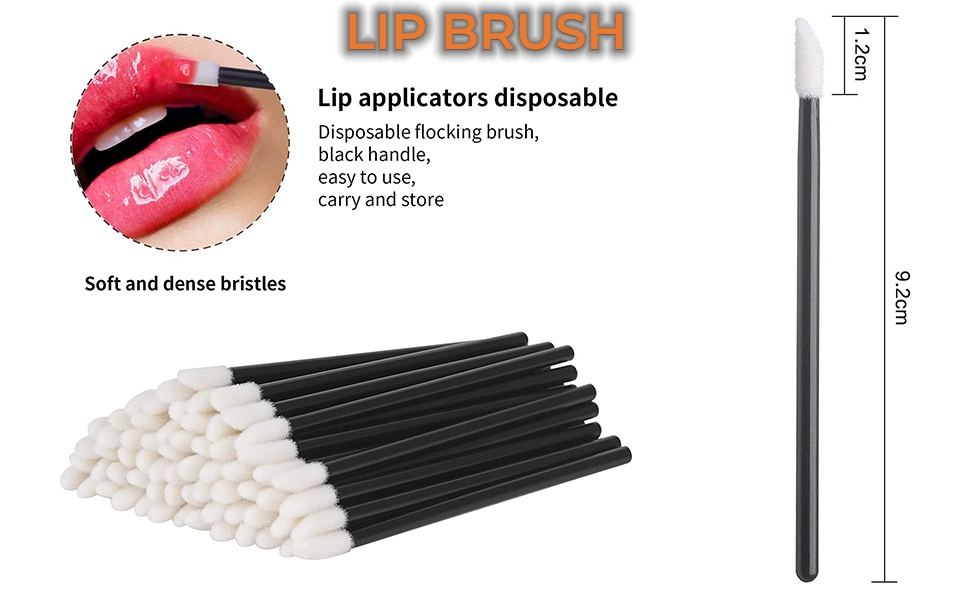 Lip Wands Applicators Disposable Lipstick Brush Lip Gloss Makeup Applicator Beauty Tool Kits Black