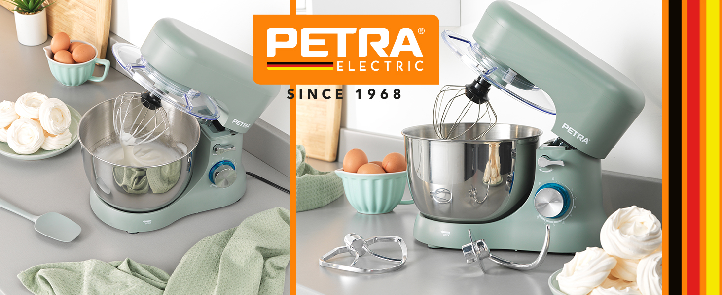 Petra PT5234TEAL 3In1 Electric Stand Mixer 8 Speed With Pulse