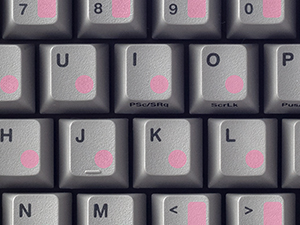 ピンク 日本語配列 USBキーボード 50281926.jpg