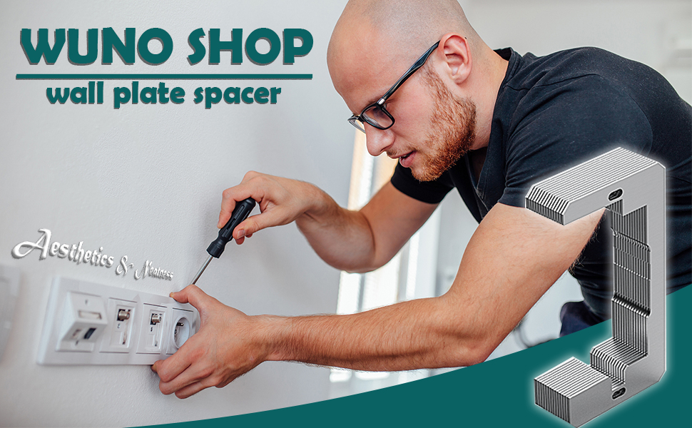 Wuno Shop 30 Pcs Wall Plate Spacer,Metal Single Gang Device Leveler