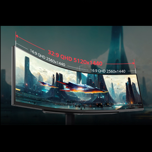 UltraWide Monitor, DQHD monitor, 49 inch monitor, 32:9 Monitor, productivity monitor