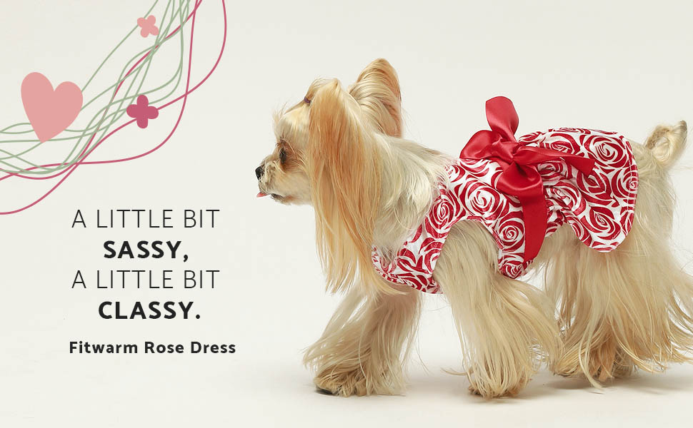 Fitwarm Mothers Day Dog Clothes Romantic Rose Dogs 