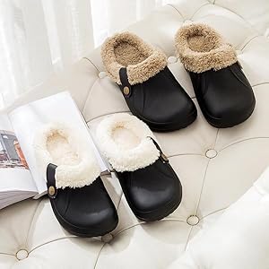 fleece lined outdoor clogs