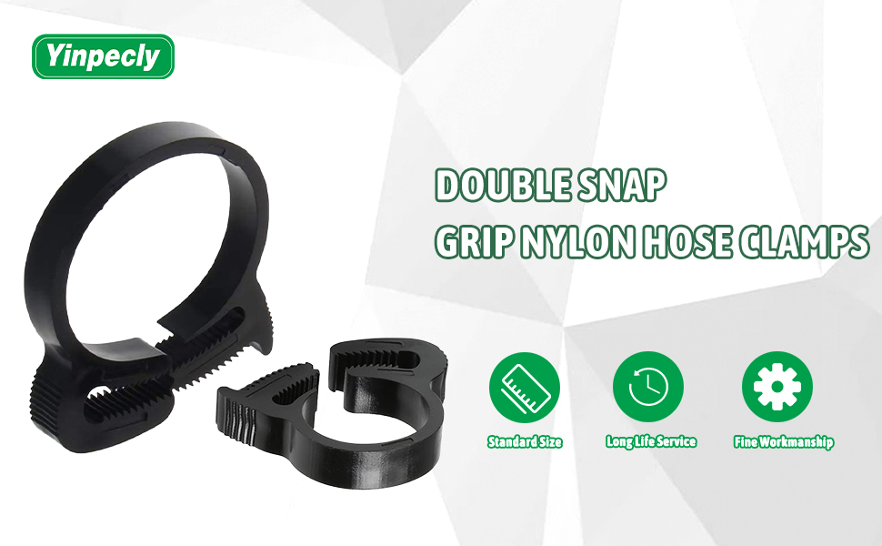 Yinpecly Gripping Hose Clamps 21.523.5mm Adjustable Nylon
