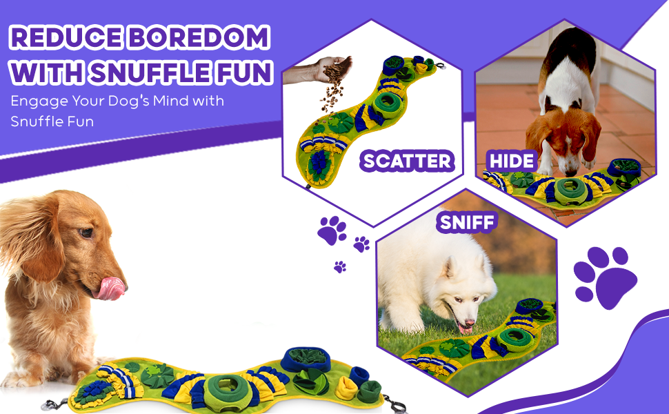 Reduce boredom with snuffle mat for dogs