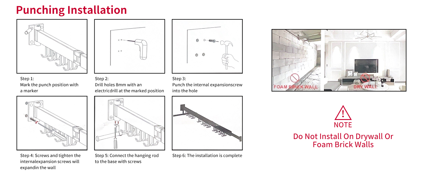 wall mounted clothes drying rack