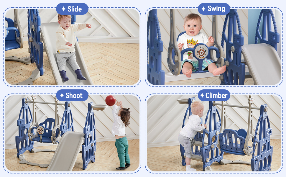 kids slide swings