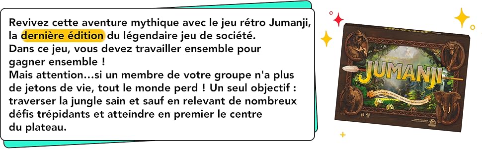 Jumanji Jeu de societe Jeu de plateau Jeu de société famille Jouet enfant Jeu de societe enfant