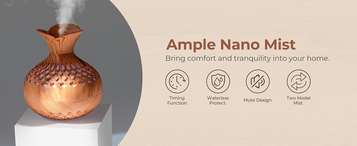 small wood vase humidifier
