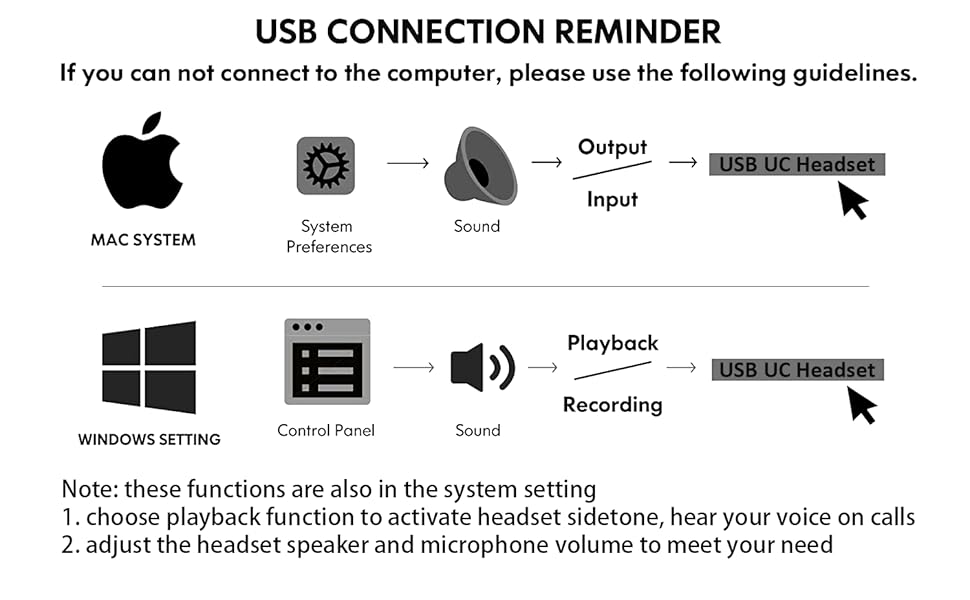 usb headset setting