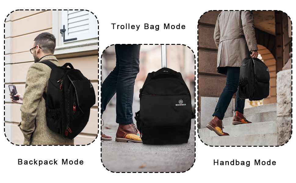 Hivexagon 19 inches Rolling Backpack Water Repellent